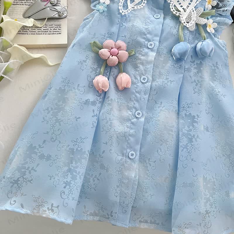 Kleid mit Blume, Lace , mit Kleinkind Hut - image 4