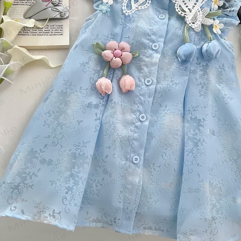 Kleid mit Blume, Lace , mit Kleinkind Hut - image 4