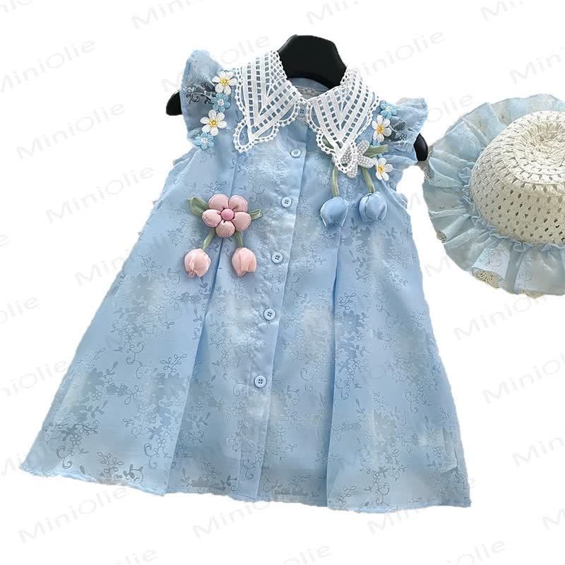 Kleid mit Blume, Lace , mit Kleinkind Hut - image 5