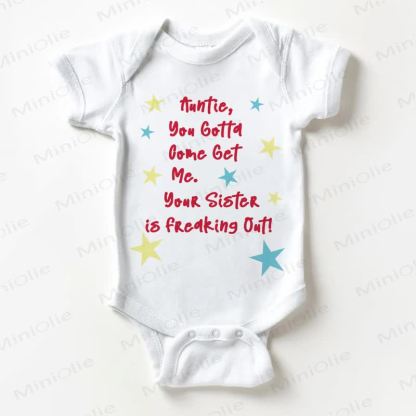 AUNTIE GOTTA COME GET ME Baby Bodysuit (weiß) - Weiß - 18-24M - image 1