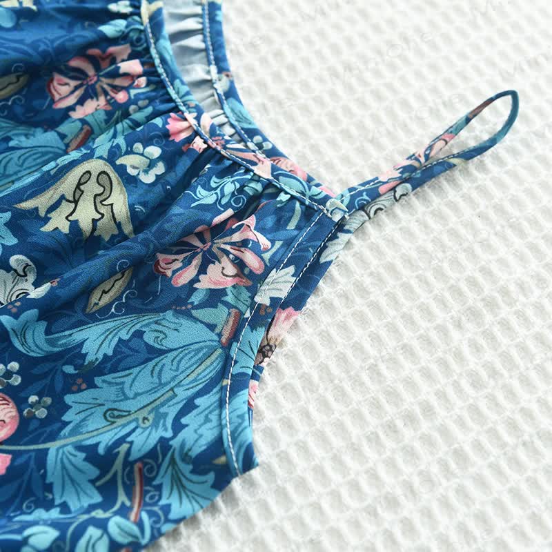 Blumen Kleid mit Kleinkind und Tasche - image 3