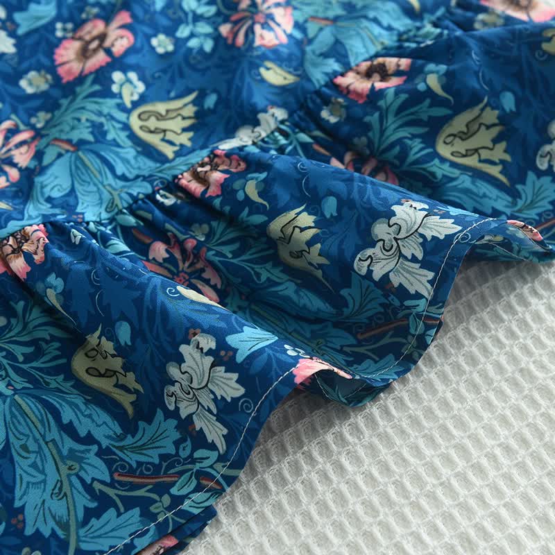 Blumen Kleid mit Kleinkind und Tasche - image 7