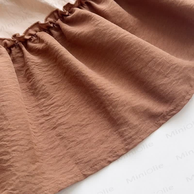 Ärmelloses Kleid mit Farbblock für Kleinkind  - image 4