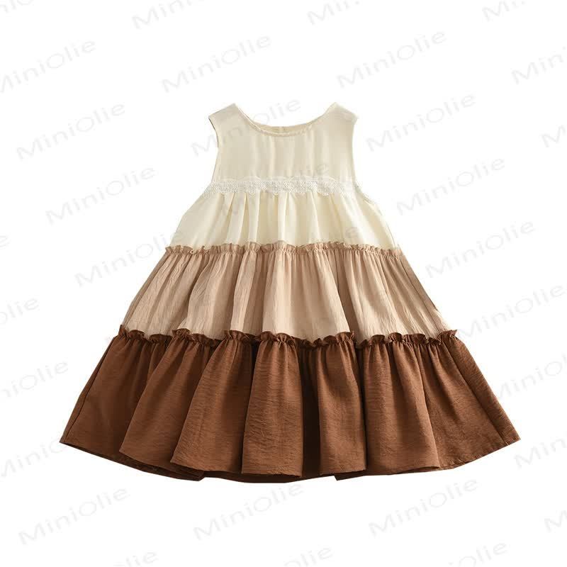 Ärmelloses Kleid mit Farbblock für Kleinkind  - image 5
