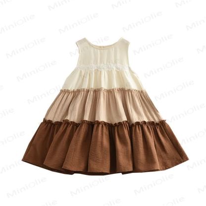 Ärmelloses Kleid mit Farbblock für Kleinkind  - image 5