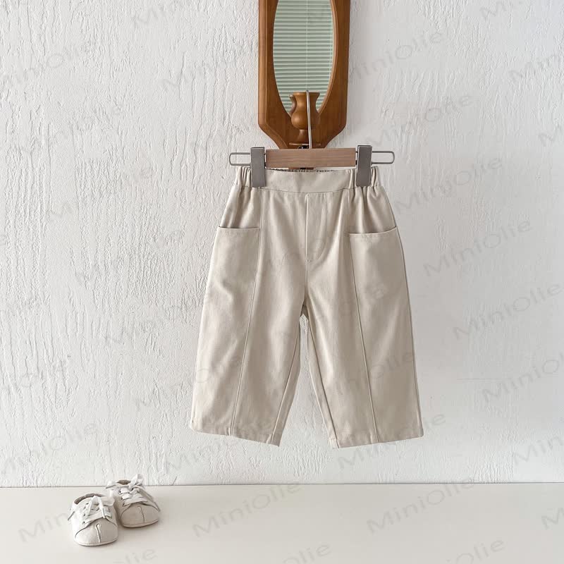 Kleinkind mit Einfarbig Hose - Beige - 6-7J - image 4