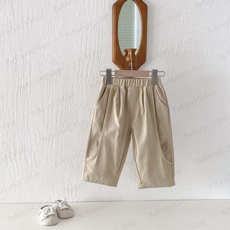 Kleinkind , Einfarbig, Hose geschnitten - Beige - 6-7J - image 6