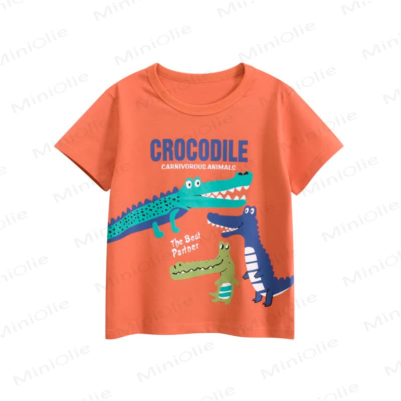 Krokodil-T T-Stück für Kind, Kleinkind , orange - Orange - 8-9J - image 1