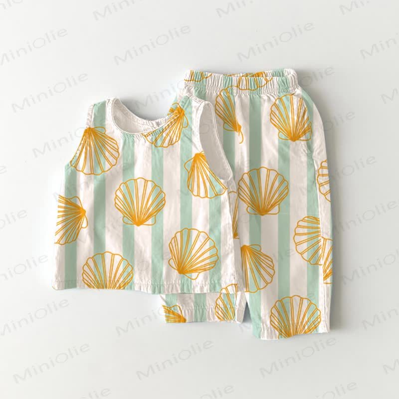 2-teiliges gestreiftes Streifen Baby Set - Grün - 2-3J - image 1