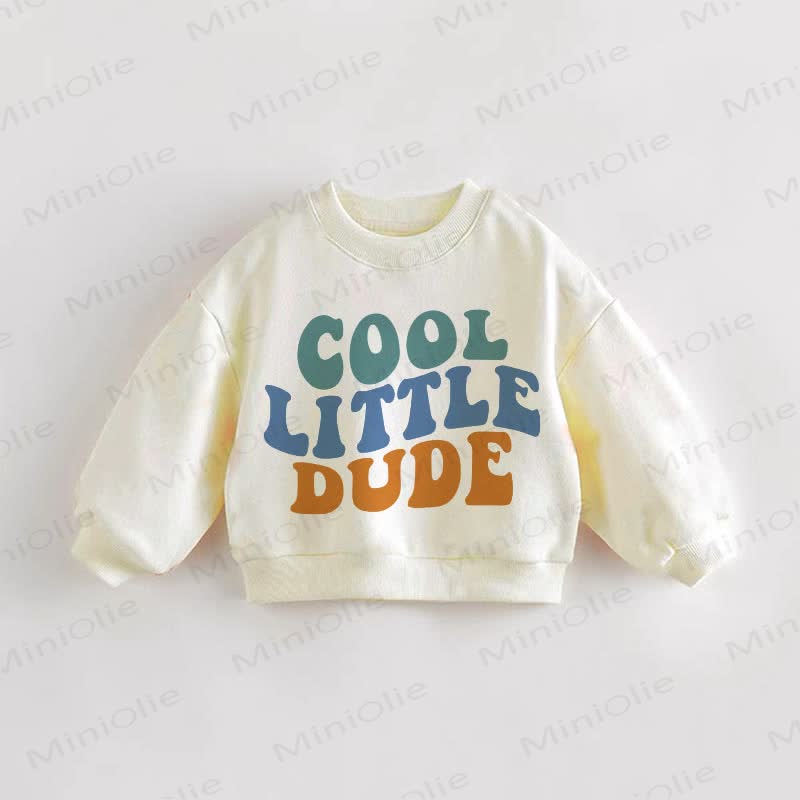 COOL LITTLE DUDE Baby Kleinkind Sweatshirt - Creme - 3-5J - image 1