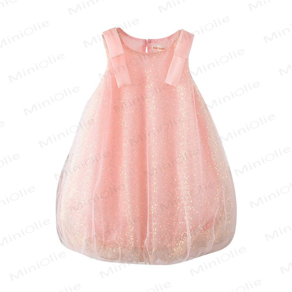 Kleinkind -Netz- Kleid , Einfarbig, ärmellos - image 10