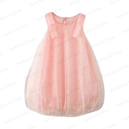 Kleinkind -Netz- Kleid , Einfarbig, ärmellos - image 10