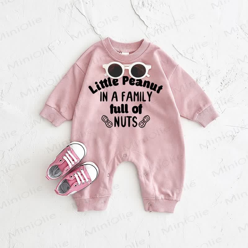 LITTLE PEANUT IN A FAMILY FULL OF NUTS Rosa Baby Strampler - Rosa - 2-3J - image 1