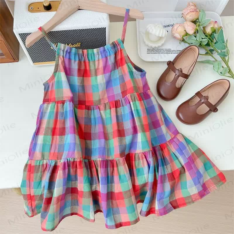 Kleinkind Plaid ärmelloses Kleid - image 2
