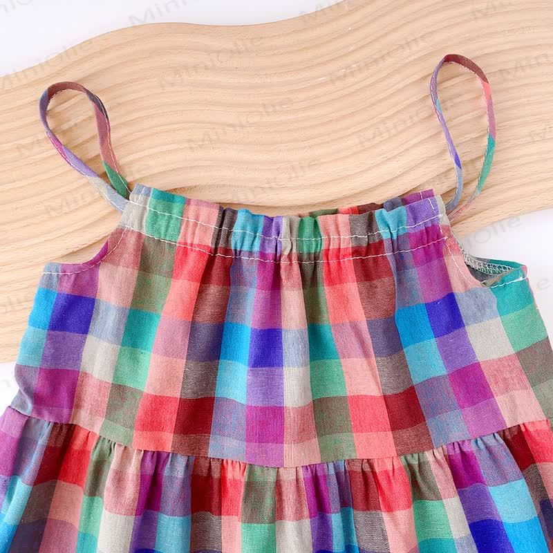Kleinkind Plaid ärmelloses Kleid - image 3