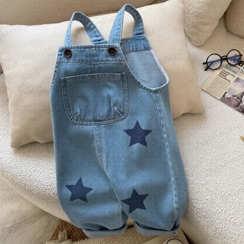 Overalls mit Sternenmuster und Taschen für Kleinkinder - image 4