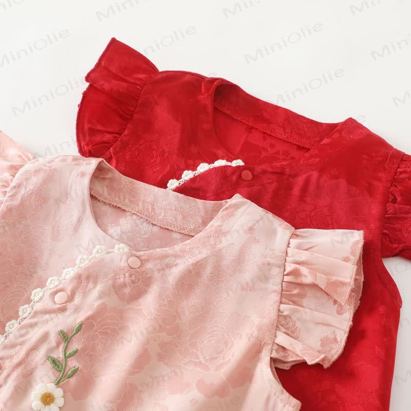 Baby Strampler mit Blumen und flatternden Strampler - image 4