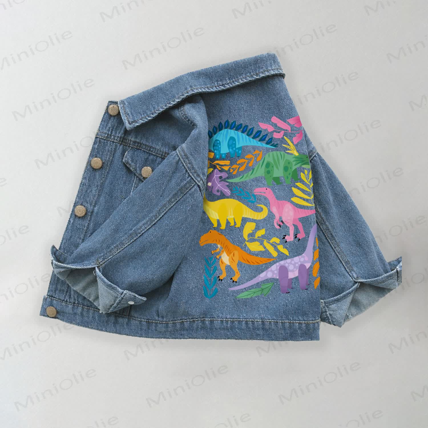 Kleinkind Denim mit Dinosaurier -Print für Kind - Blau - 10-11J - image 1