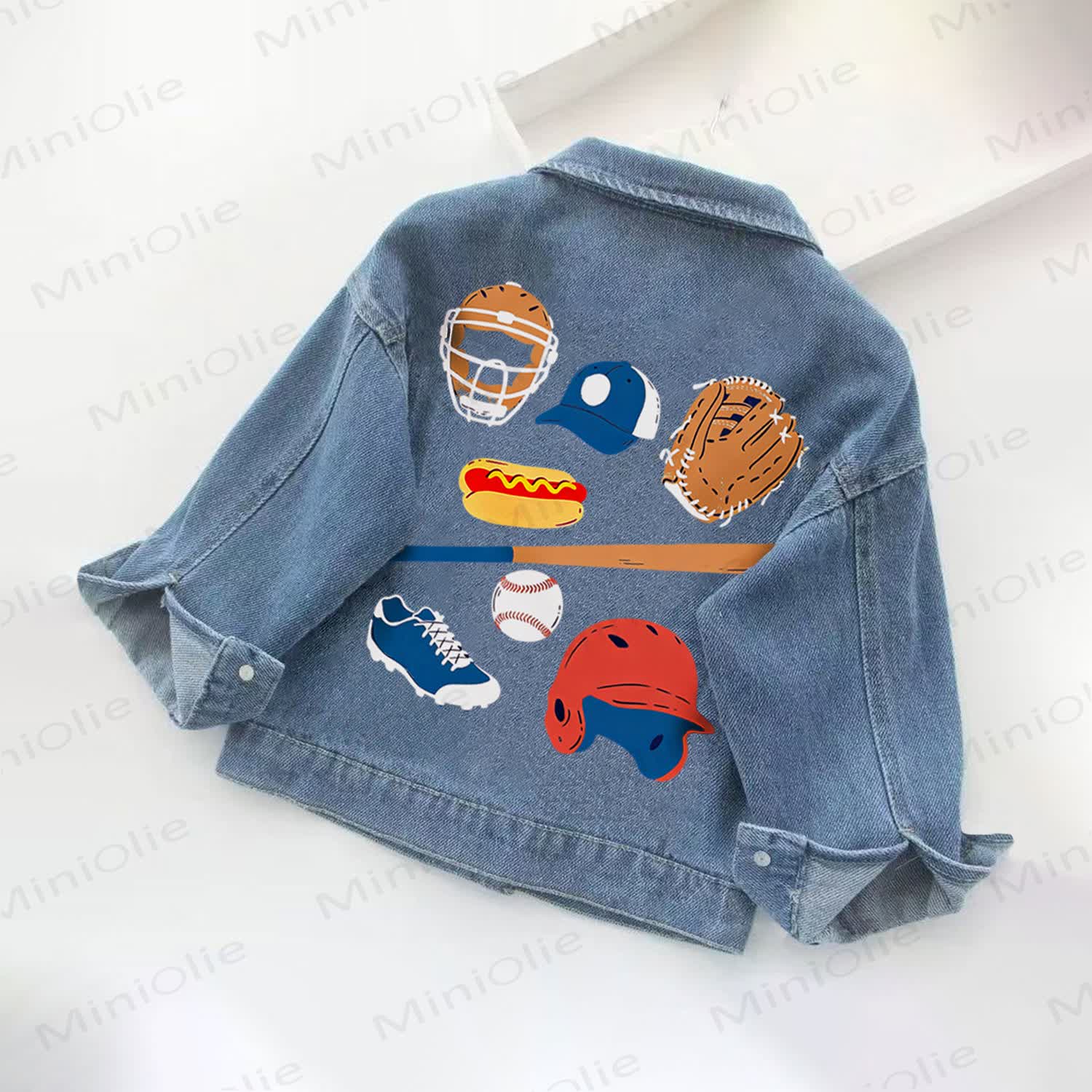 Kleinkind - Baseball-Icons-Hotdog Denim - Blau - 10-11J - image 1