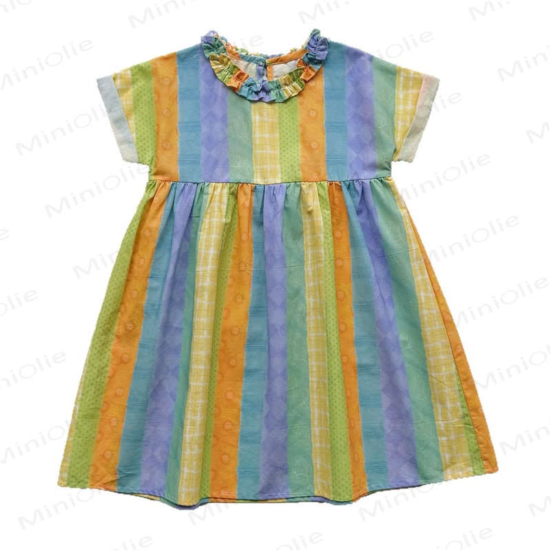 Grünes Streifen Kleid für Kleinkind - image 4