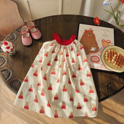 Kleid mit Bär für Kleinkinder - Beige - 8-9J - image 1