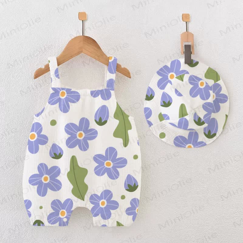 Weißer Baby Strampler mit Blume und Erdbeere und Hut - Weiß - 18-24M - image 1