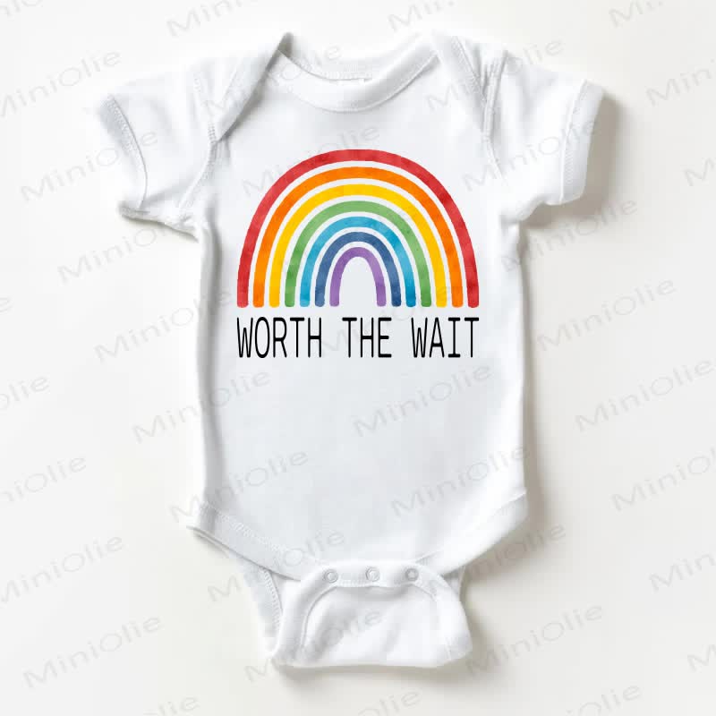 DAS WORTH THE WAIT Baby Regenbogen -Weißer Bodysuit - Weiß - 18-24M - image 1