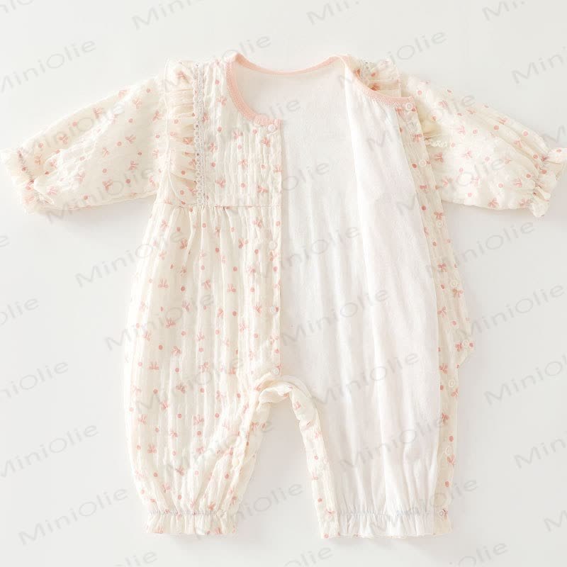 Baby Strampler mit Schleife und Punkt - image 7