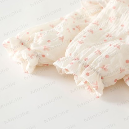 Baby Strampler mit Schleife und Punkt - image 4