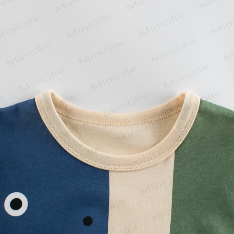 Kleinkind -Farbblock- Dino -T-Shirt - image 2