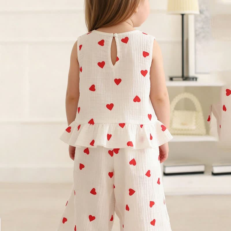 Baby Kleid Set mit Herz und Rüschen - image 2