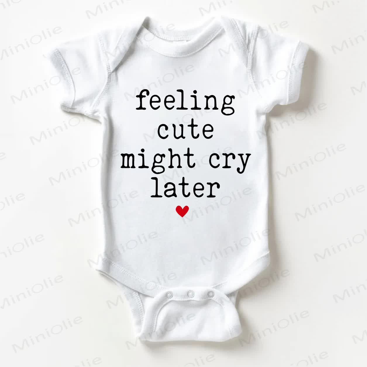 Ich fühle mich süß, vielleicht weine ich FEELING CUTE MIGHT CRY LATER – weißer Baby - Weiß - 18-24M - image 1