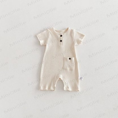 Atmungsaktiver Baby Strampler mit Strampler - Beige - 18-24M - image 13