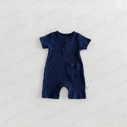 Atmungsaktiver Baby Strampler mit Strampler - Marineblau - 18-24M - image 11