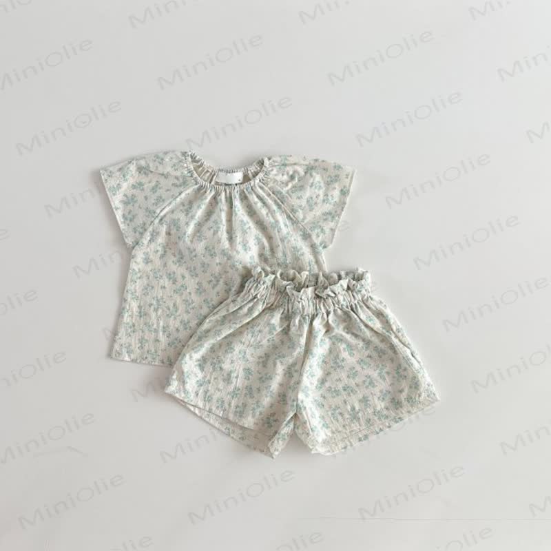 Kleinkind -Loungewear Kleid Set aus atmungsaktiver Baumwolle mit Punktmuster - image 6