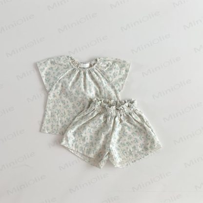 Kleinkind -Loungewear Kleid Set aus atmungsaktiver Baumwolle mit Punktmuster - image 6