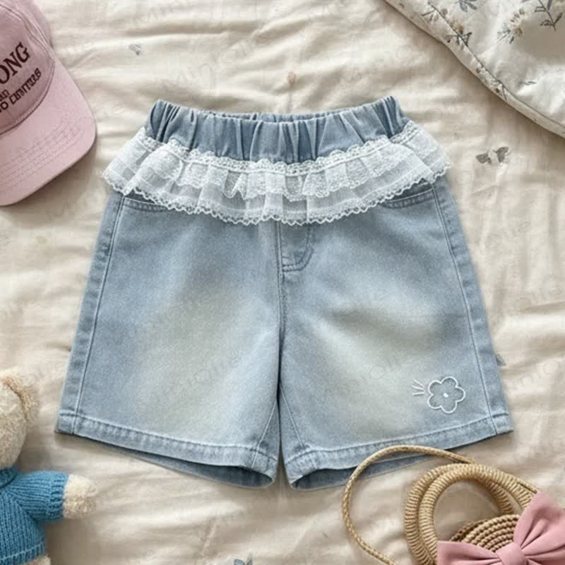 Lace Shorts für Kleinkind - Blau - 6-7J - image 1