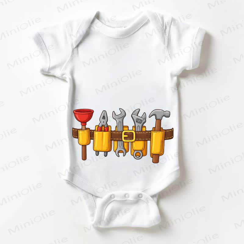 Baby Tool Tasche Weißer Bodysuit - Weiß - 18-24M - image 1