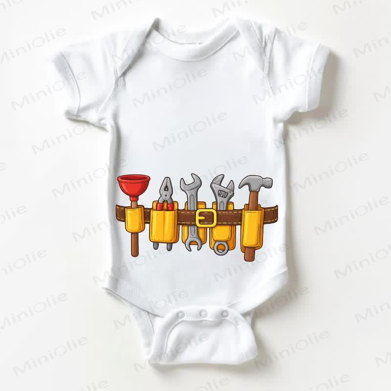 Baby Tool Tasche Weißer Bodysuit - Weiß - 18-24M - image 1
