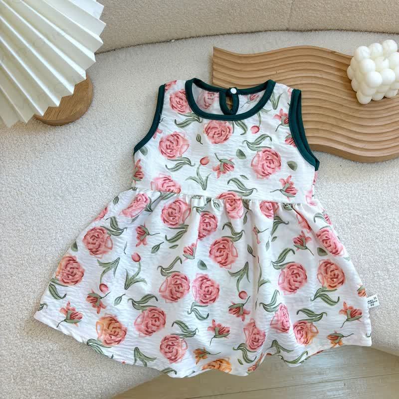 Baby Kleinkind -Mädchen-Sommerkleid mit Herz und Blume - Rose - 8-9J - image 3