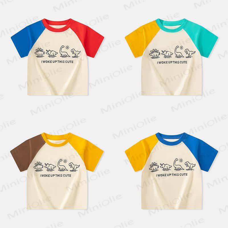 Ich bin mit diesem süßen Dino -T-Shirt für Kleinkind I WOKE UP THIS CUTE - Gelb - 8-9J - image 2