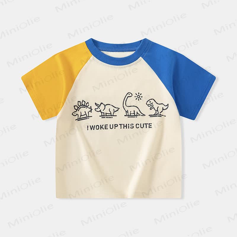 Ich bin mit diesem süßen Dino -T-Shirt für Kleinkind I WOKE UP THIS CUTE - Blau - 8-9J - image 5