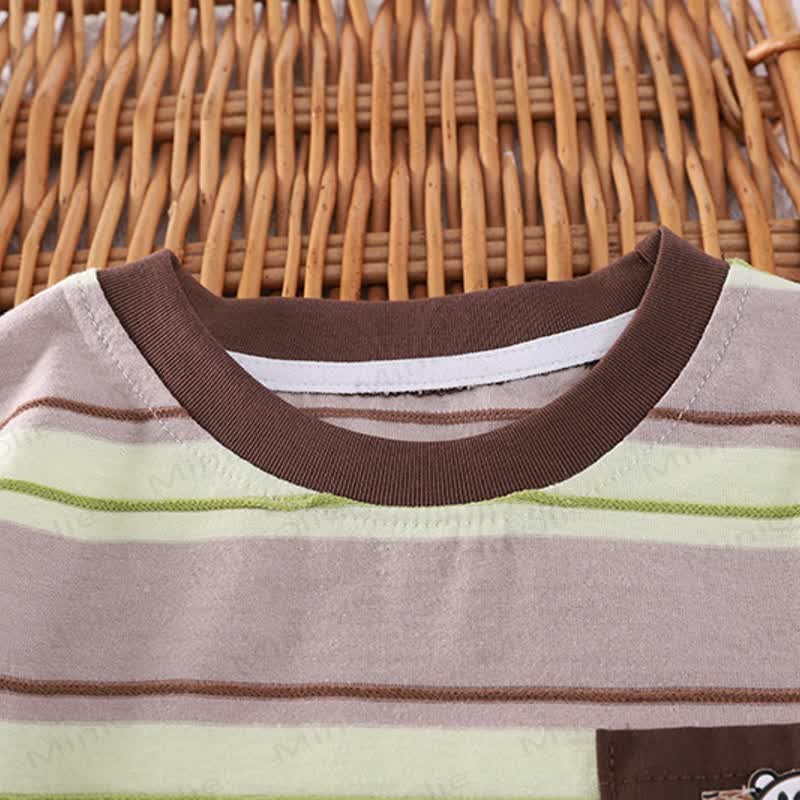 BEAR Kleinkind Streifen- T-Stück und Shorts Set - image 8