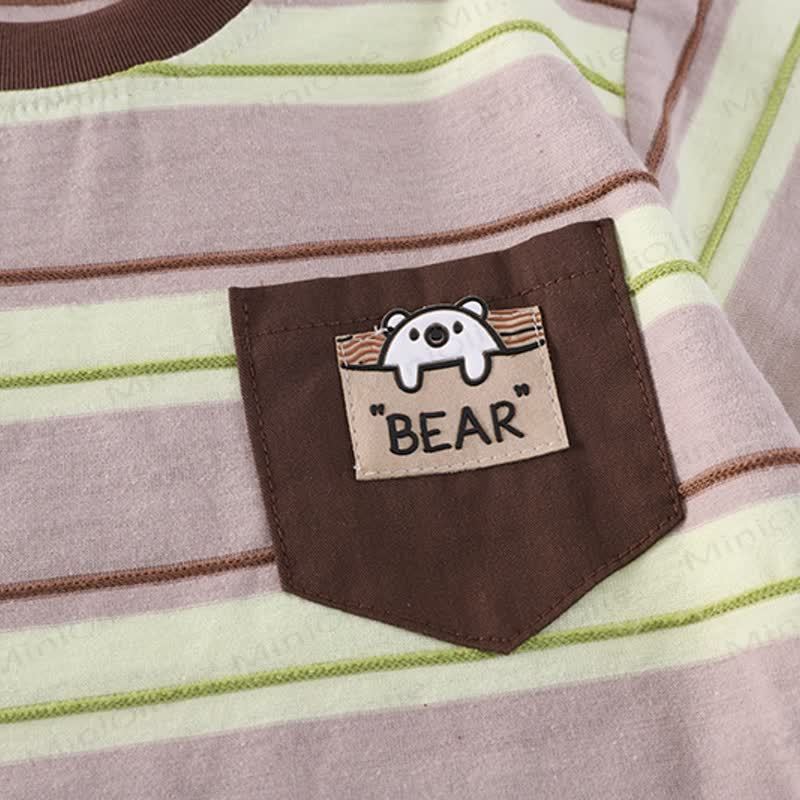 BEAR Kleinkind Streifen- T-Stück und Shorts Set - image 9
