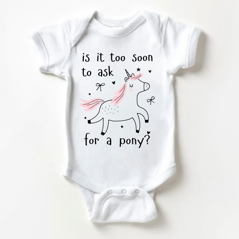 Ist es zu früh , IS IT TOO SOON TO ASK FOR A PONY? Weißer Baby - Weiß - 18-24M - image 1