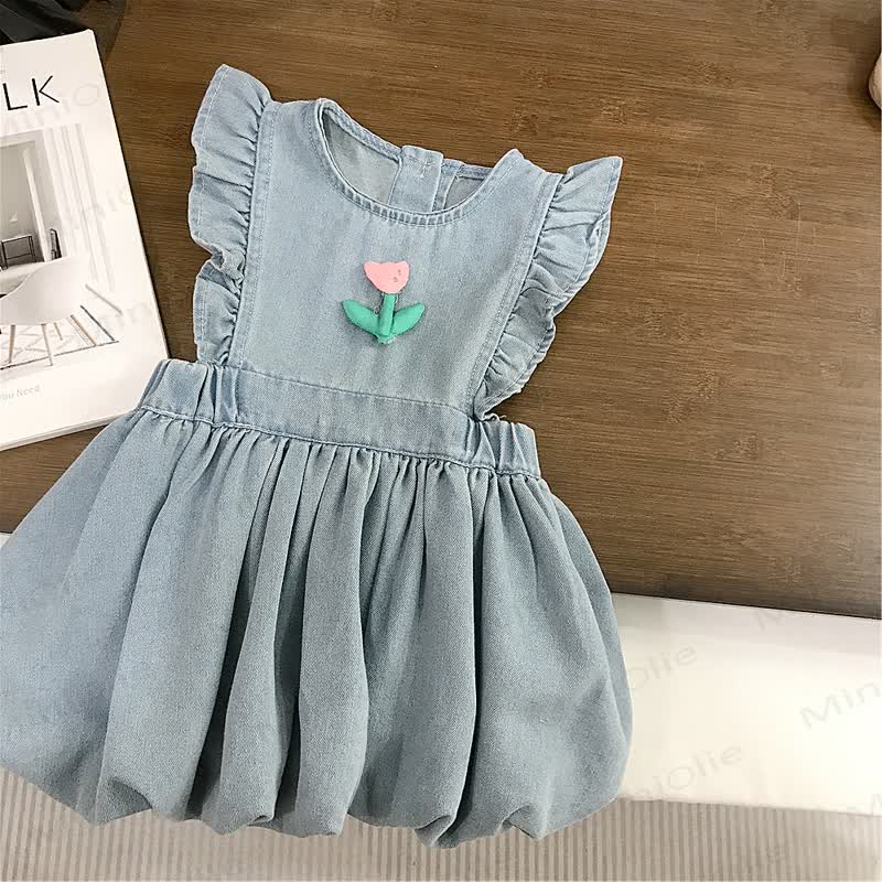 Denim für Kleinkind-Mädchen - Blau Kleid - 8-9J - image 1