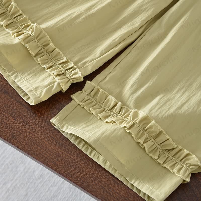 Set aus Spitze und weit geschnittener Hose für Kleinkind-Mädchen - image 5