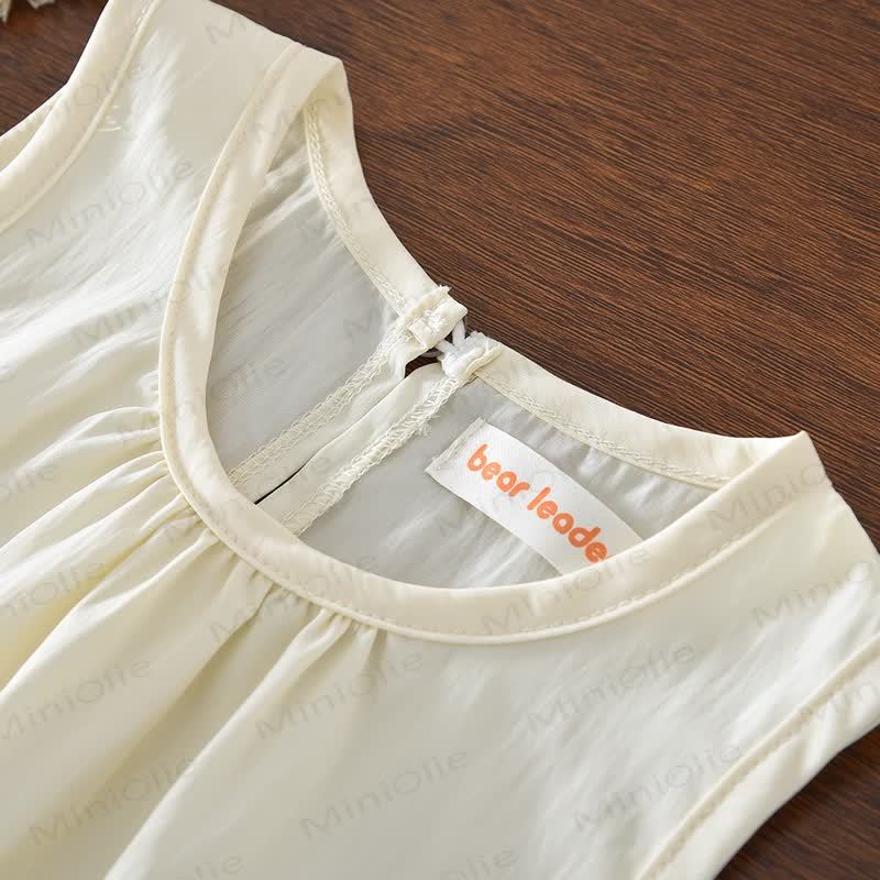 Set aus Spitze und weit geschnittener Hose für Kleinkind-Mädchen - image 2