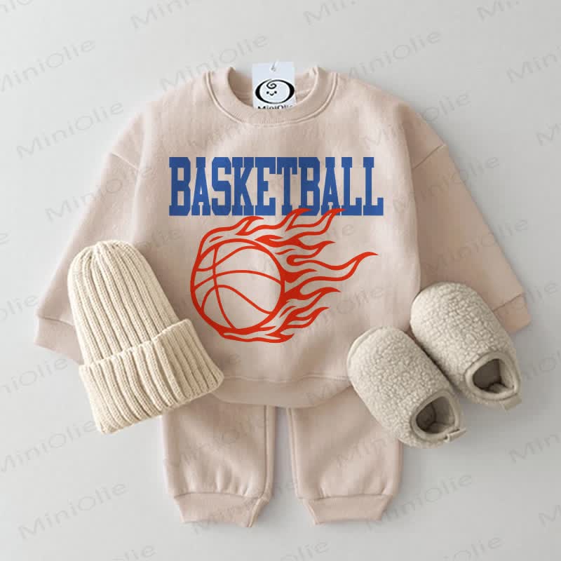 BASKETBALL Baby Sweatshirt -2-teiliges Set - Beige - 2-3J - image 1