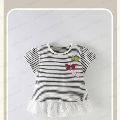 Streifen Schmetterling -T-Shirt für Kleinkind - image 1